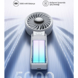 Life 7 El Fanı & Masaüstü Fan 5000 mAh Açık Gri