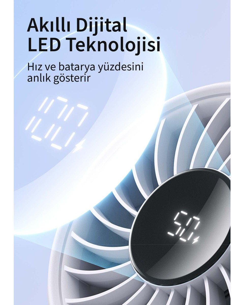 Life 7 El Fanı & Masaüstü Fan 5000 mAh Siyah
