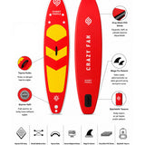 Starter Set – Crazy Fan Sarı Kırmızı Şişme SUP Board / Paddle Board 320 cm