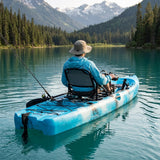 SUP Pro Tek Kişilik Pedallı Balıkçı Kanosu Mavi Kamuflaj — Görsel 2/8