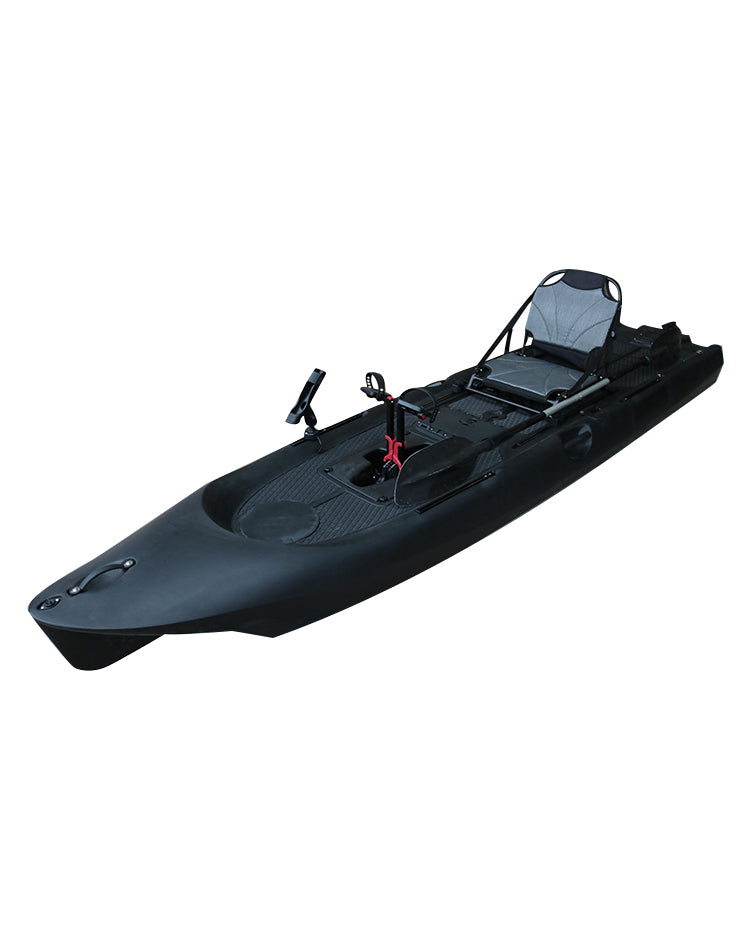 SUP Pro Tek Kişilik Pedallı Balıkçı Kanosu Siyah — Görsel 1/6